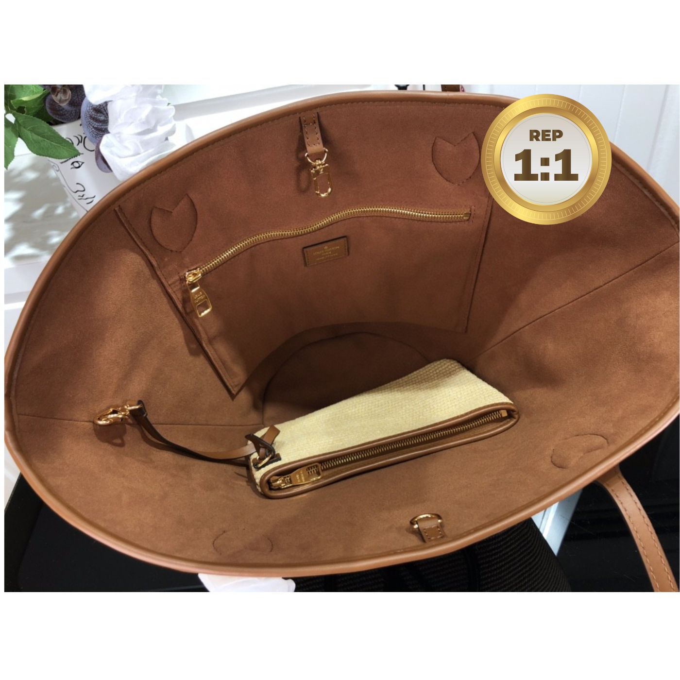 [REP 1:1] Louis Vuitton Saint Jacques Raffia Brown For Women 22.4in/57cm